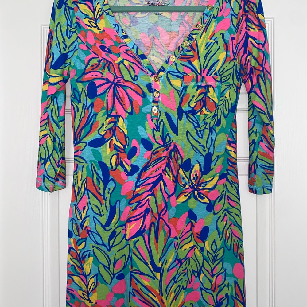 Lilly Pulitzer Multicolor Tropical Long Sleeve Dress